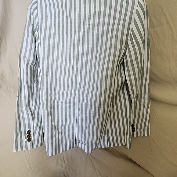Loft linen blend strip sophisticated beachy blazer sz 2 (8) Summer Fun - Picture 6 of 10